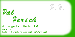 pal herich business card